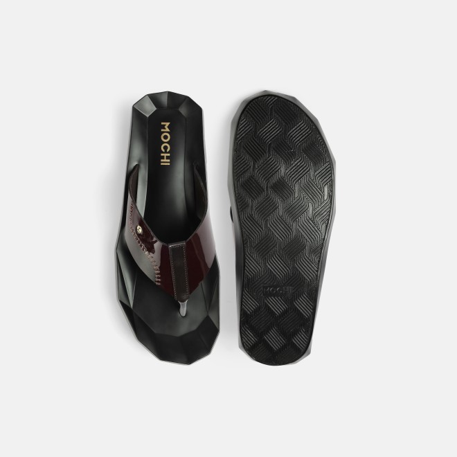 Mochi Men Brown Casual Slippers (SKU: 16-1406-12-40)