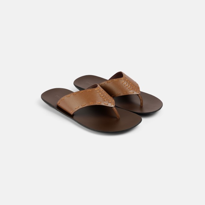 Mochi Men Tan Casual Slippers (SKU: 16-1413-23-40)