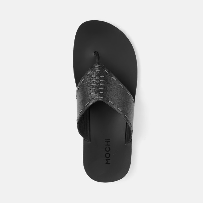 Mochi Men Black Casual Slippers (SKU: 16-1413-11-40) Mochi Men Black Casual Slippers (SKU: 16-1413-11-40)