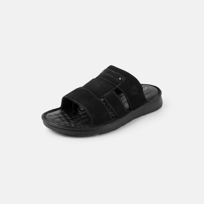 Mochi Men Black Casual Slippers (SKU: 16-1428-11-40)