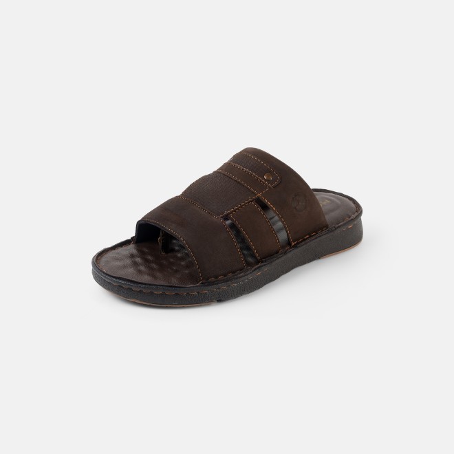 Mochi Men Brown Casual Slippers (SKU: 16-1428-12-40)