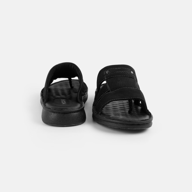 Mochi Men Black Casual Slippers (SKU: 16-1428-11-40)