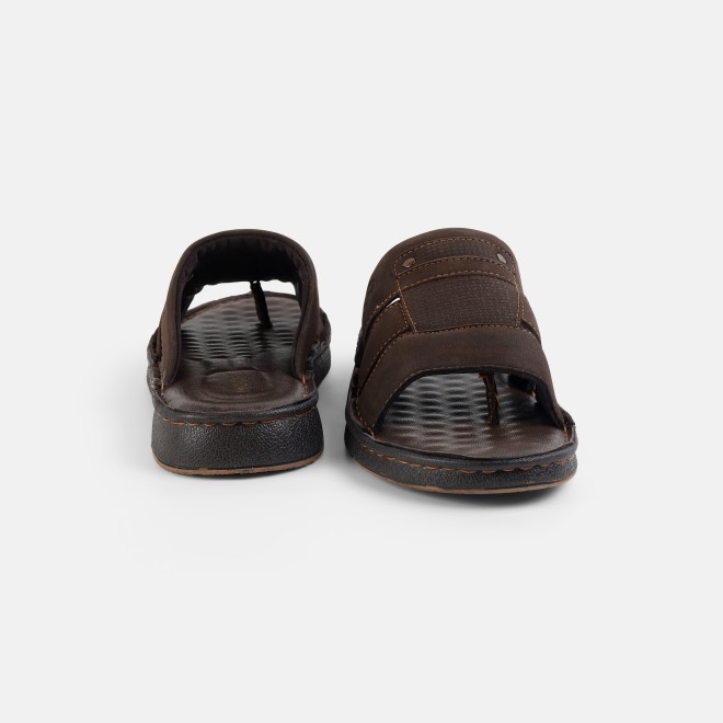Mochi Men Brown Casual Slippers (SKU: 16-1428-12-40)