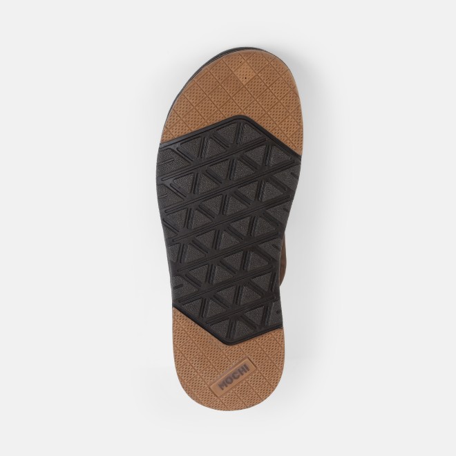 Mochi Men Brown Casual Slippers (SKU: 16-1428-12-40)
