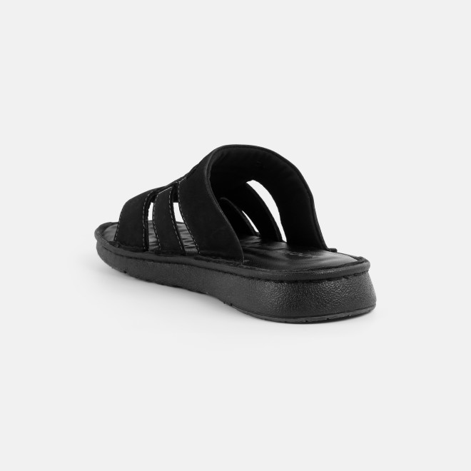 Mochi Men Black Casual Slippers (SKU: 16-1428-11-40)