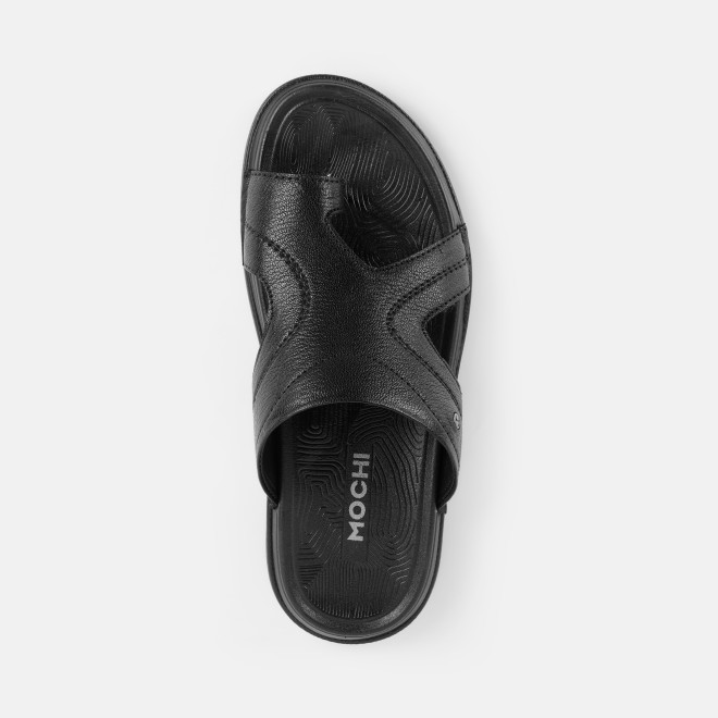 Mochi Men Black Casual Slippers (SKU: 16-1429-11-40)