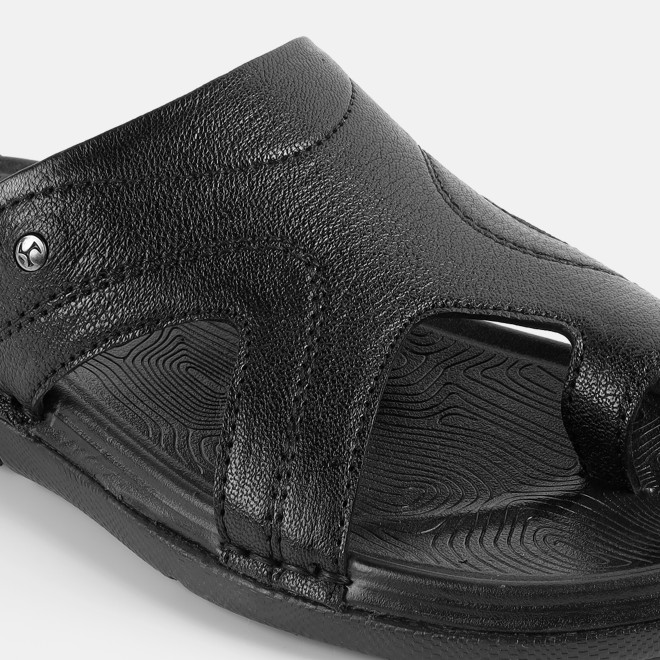 Mochi Men Black Casual Slippers (SKU: 16-1429-11-40)