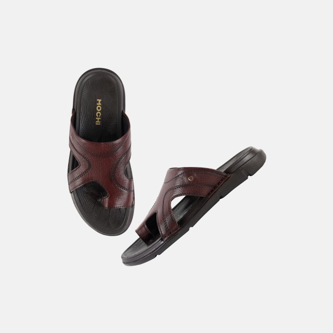 Mochi Men Wine Casual Slippers (SKU: 16-1429-58-40)