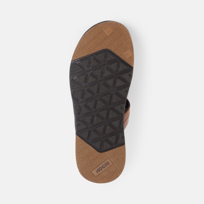 Mochi Men Tan Casual Slippers (SKU: 16-1430-23-40)