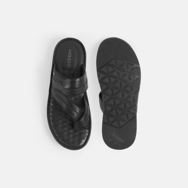 Mochi Men Black Casual Slippers (SKU: 16-1430-11-40)