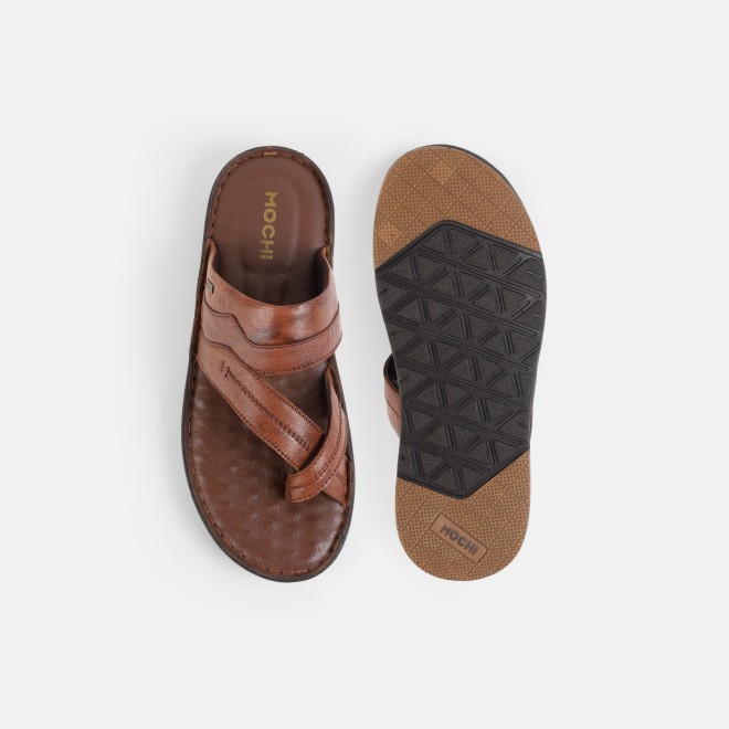 Mochi Men Tan Casual Slippers (SKU: 16-1430-23-40)