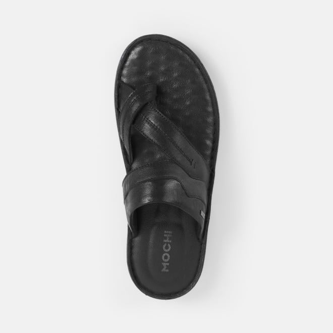 Mochi Men Black Casual Slippers (SKU: 16-1430-11-40)