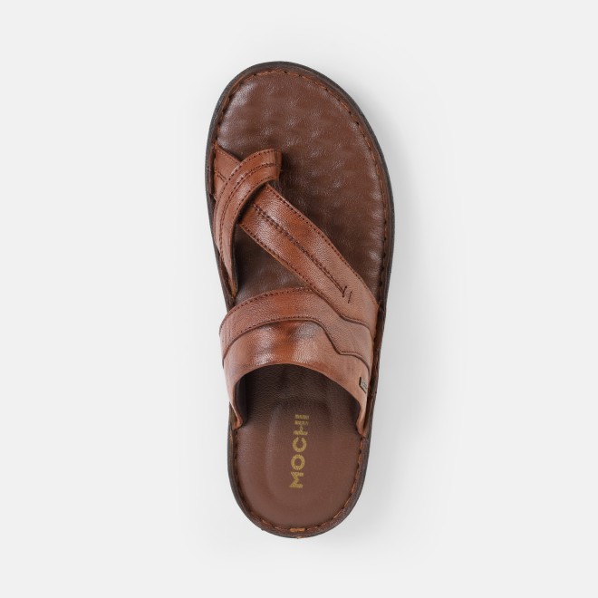 Mochi Men Tan Casual Slippers (SKU: 16-1430-23-40)