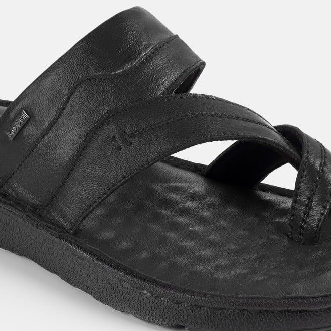 Mochi Men Black Casual Slippers (SKU: 16-1430-11-40)