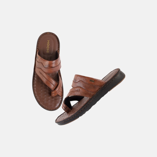 Mochi Men Tan Casual Slippers (SKU: 16-1430-23-40)