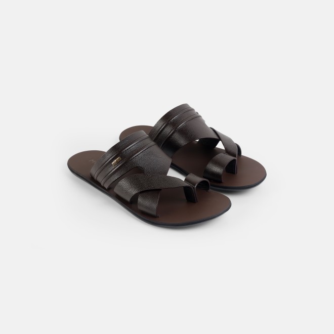 Mochi Men Brown Casual Slippers (SKU: 16-1440-12-39)