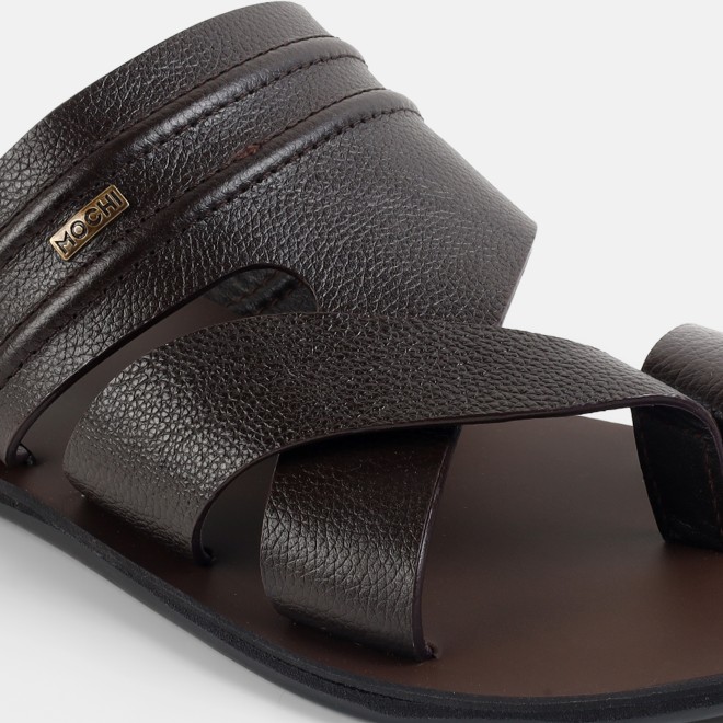 Mochi Men Brown Casual Slippers (SKU: 16-1440-12-39)
