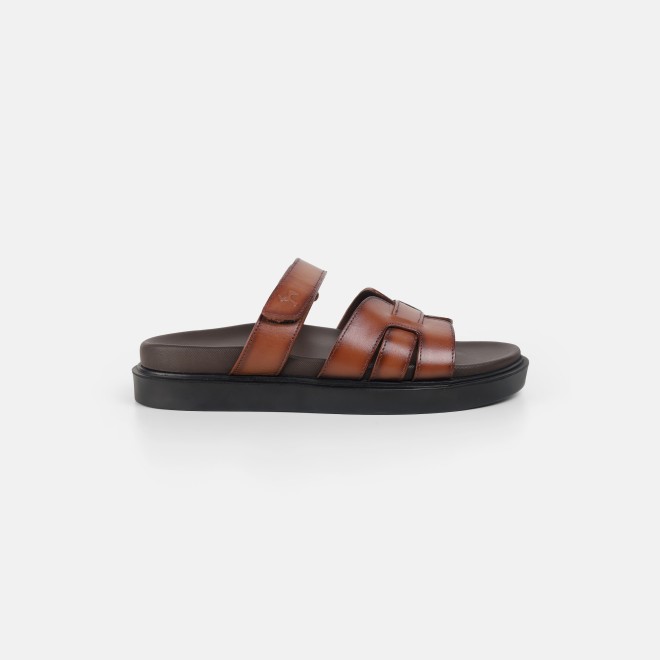 Mochi Men Tan Casual Slippers (SKU: 16-1449-23-40)