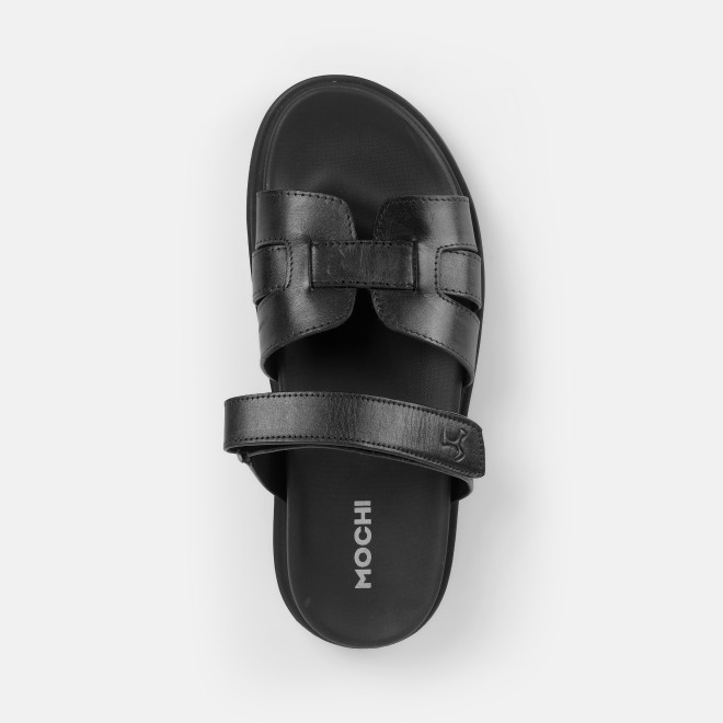 Mochi Men Black Casual Slippers (SKU: 16-1449-11-40)