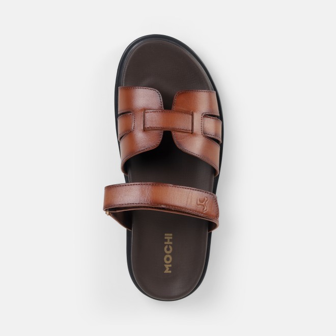 Mochi Men Tan Casual Slippers (SKU: 16-1449-23-40)