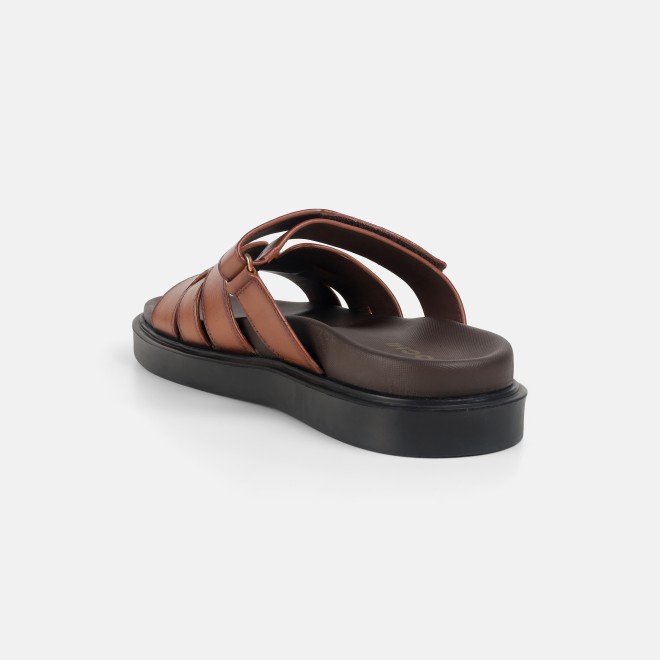 Mochi Men Tan Casual Slippers (SKU: 16-1449-23-40)