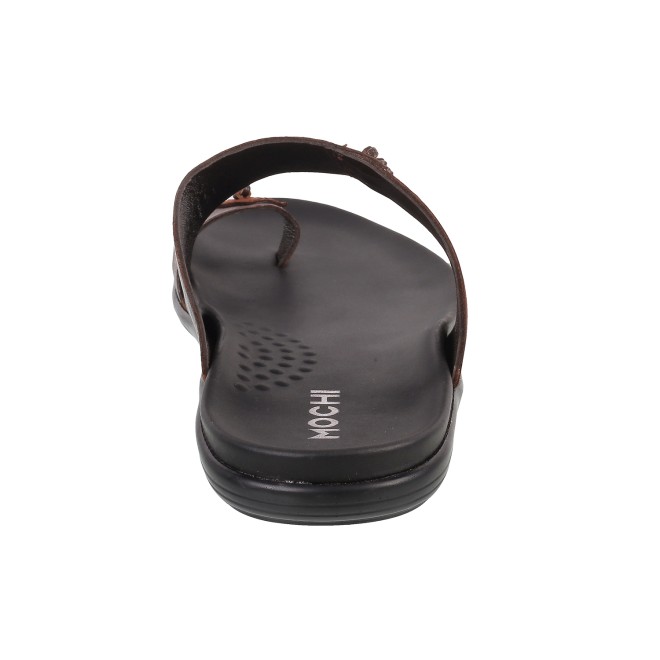 Mochi Men Brown Casual Slippers (SKU: 16-158L-12-46)