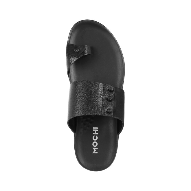 Mochi Men Black Casual Slippers (SKU: 16-158L-11-46)