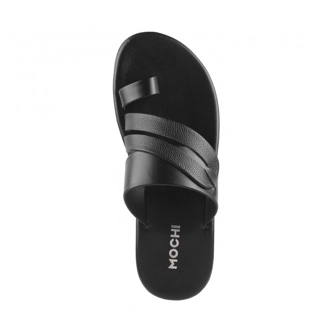 Mochi Men Black Casual Slippers (SKU: 16-263-11-40)