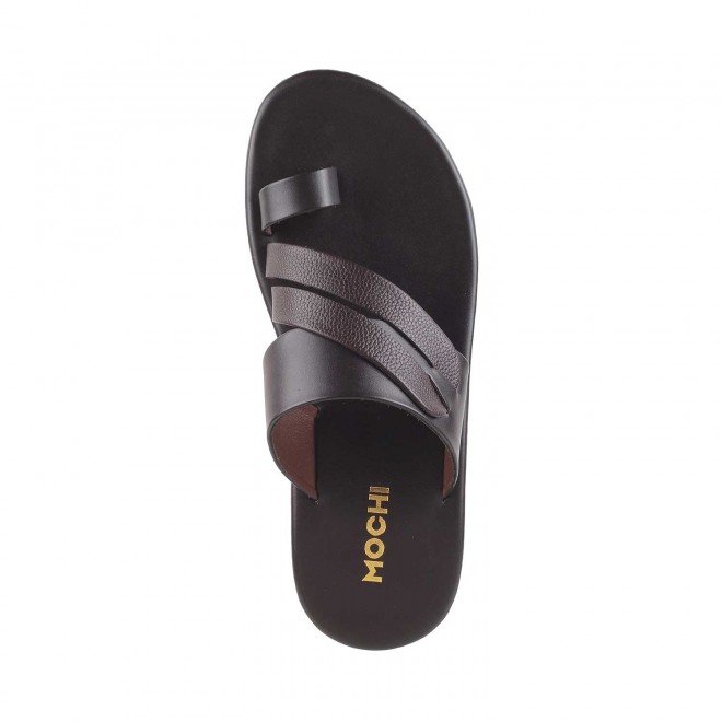 Mochi Men Brown Casual Slippers (SKU: 16-263-12-40)