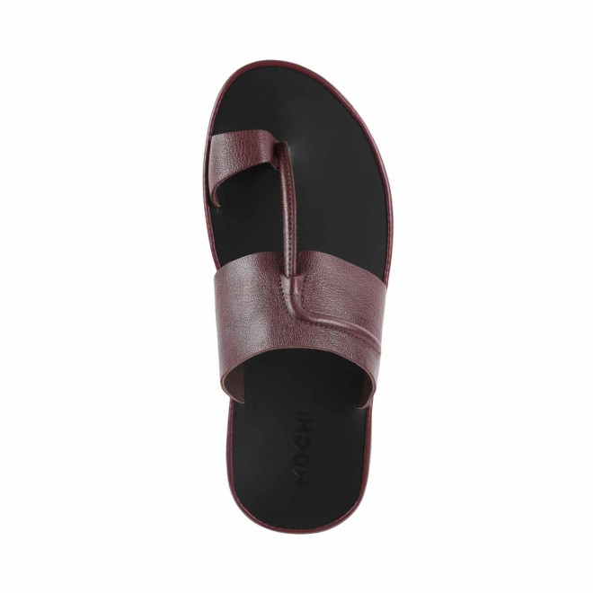 Mochi Men Maroon Ethnic Slip Ons (SKU: 16-295-44-40)