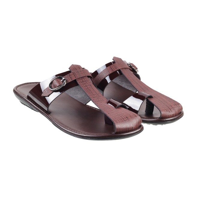 Mochi Men Brown Casual Slippers