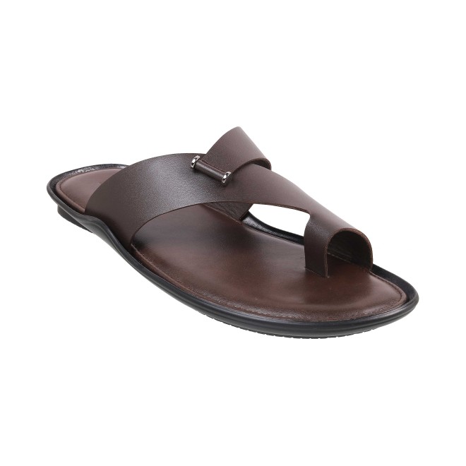 Mochi Men Brown Casual Slippers (SKU: 16-346-12-40)