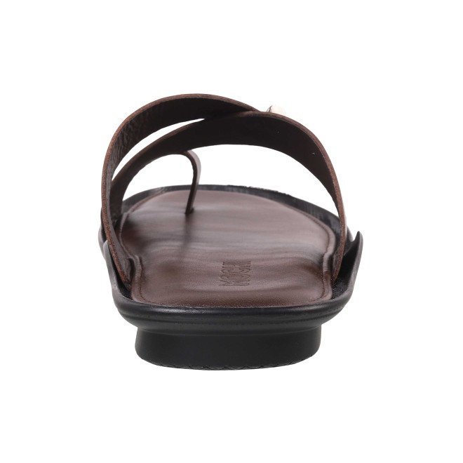 Mochi Men Brown Casual Slippers (SKU: 16-346-12-40)