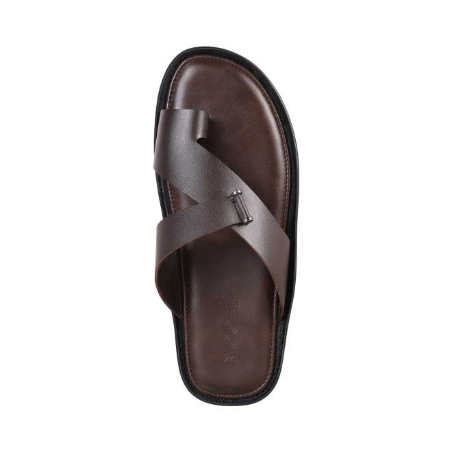 Mochi Men Brown Casual Slippers (SKU: 16-346-12-40)