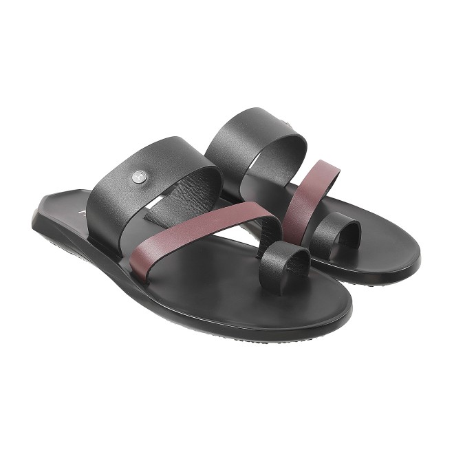 Mochi Men Black Casual Slippers