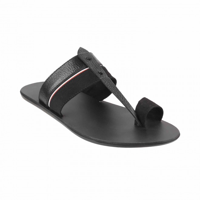 Mochi Men Black Ethnic Slippers (SKU: 16-455-11-40)