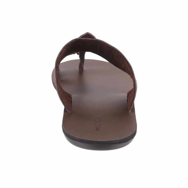 Mochi Men Brown Ethnic Slippers (SKU: 16-455-12-40)