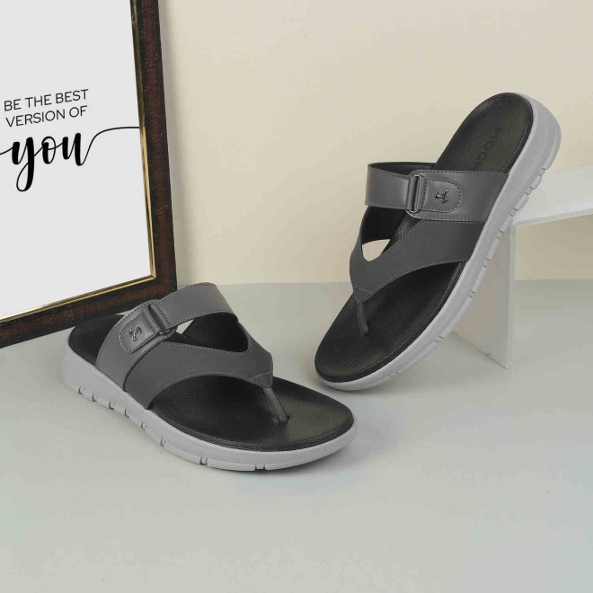 Mochi Men Grey Casual Slippers & Flip Flops (SKU: 16-607-14-41)