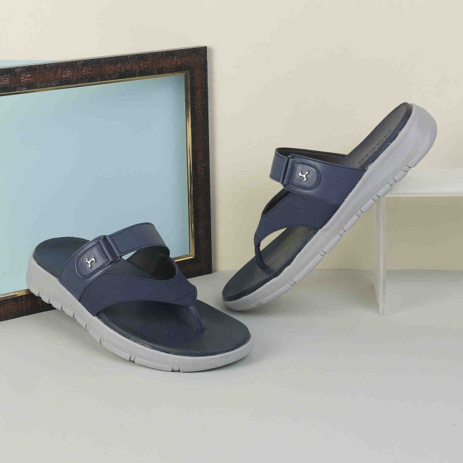 Mochi Men Blue Casual Slippers & Flip Flops (SKU: 16-607-45-40)