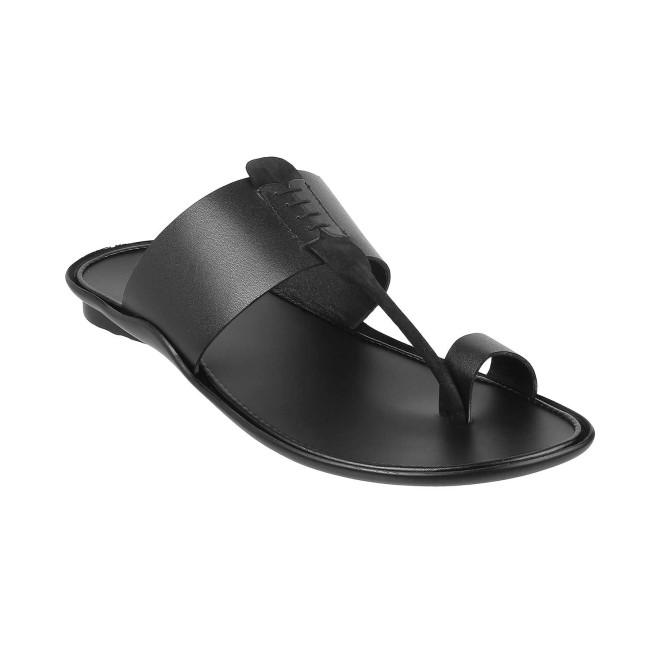 Mochi Men Black Ethnic Slippers (SKU: 16-637-11-40)