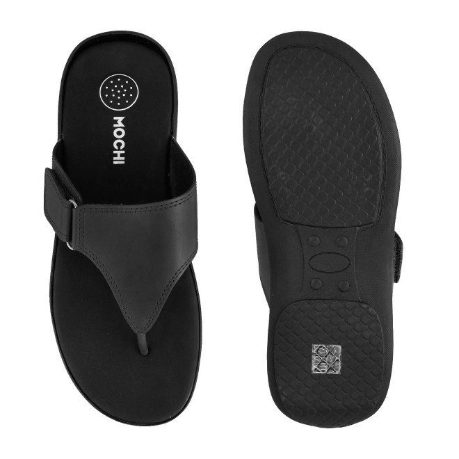 Mochi Men Black Casual Thong (SKU: 16-6393L-11-46)