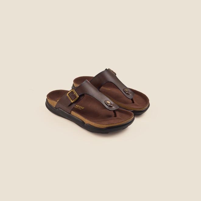 Mochi Men Brown Casual Slippers (SKU: 16-753-12-41)