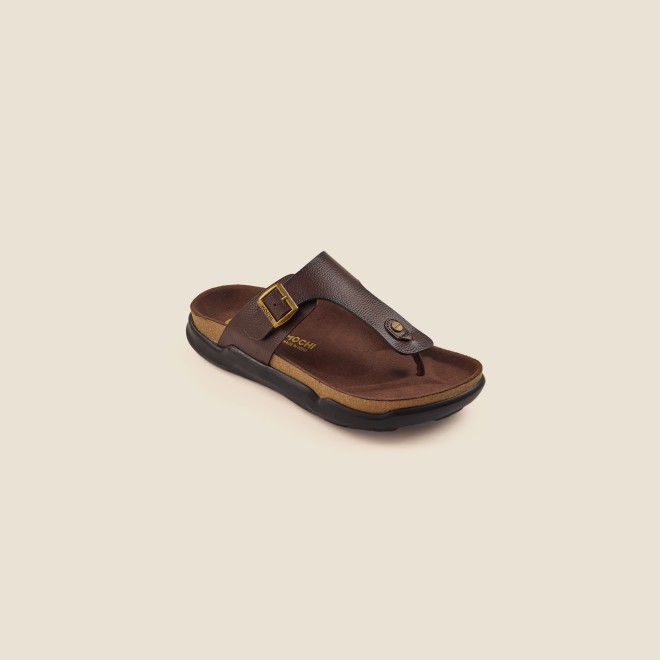 Mochi Men Brown Casual Slippers (SKU: 16-753-12-41)
