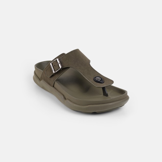 Mochi Men Green Casual Slippers