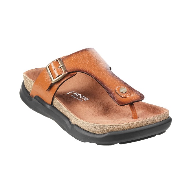 Mochi Men Tan Casual Slippers (SKU: 16-753-23-40)