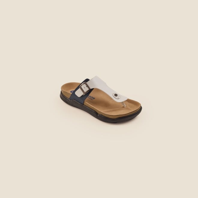 Mochi Men White-Blue Casual Slippers (SKU: 16-753-56-40)