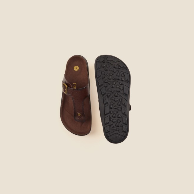 Mochi Men Brown Casual Slippers (SKU: 16-753-12-41)