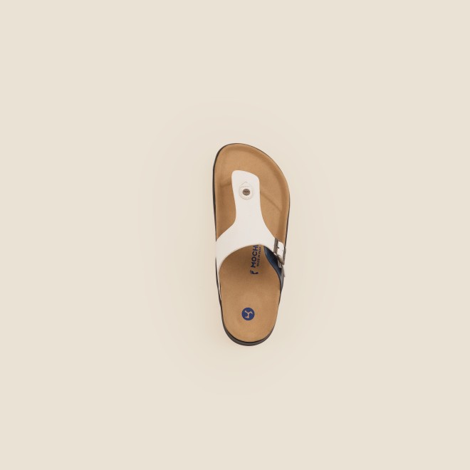 Mochi Men White-Blue Casual Slippers (SKU: 16-753-56-40)