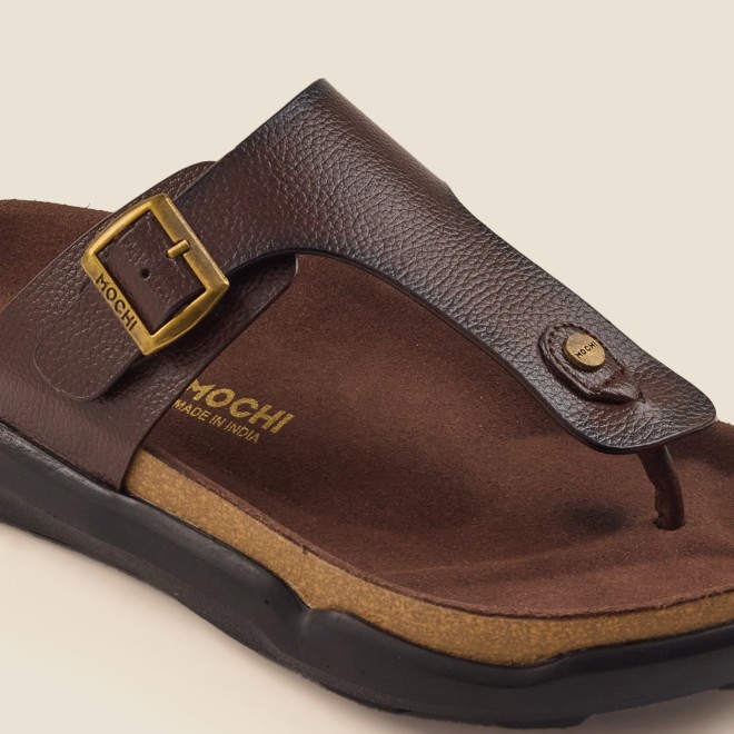 Mochi Men Brown Casual Slippers (SKU: 16-753-12-41)