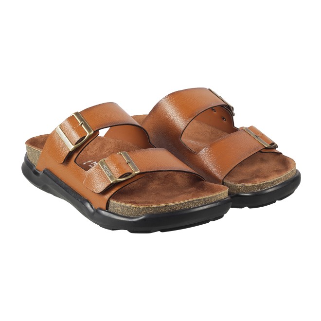 Mochi Men Tan Casual Slippers